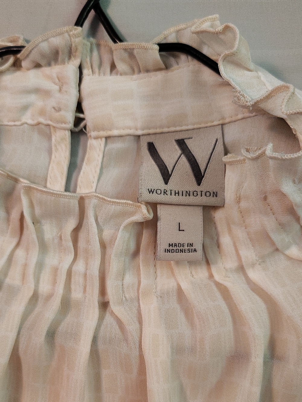 Worthington Sleeveless High-Neck Cream Women's Top